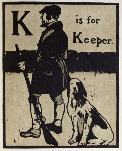K on Keeperille, kuvitus "An Alphabetista", julkaisija William Heinemann tekijältä William Nicholson