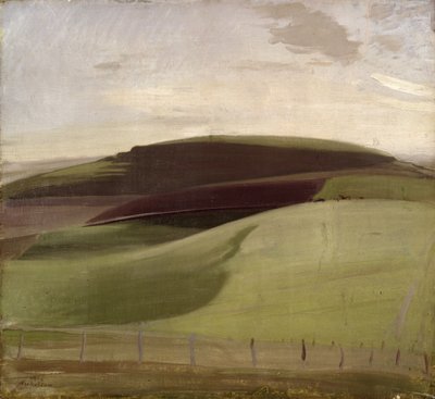 On the Downs (Wiltshire Landscape) 1924 (öljy kankaalle) tekijältä William Nicholson