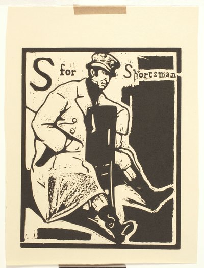 S on Sportsmanille (puupainatus paperille) tekijältä William Nicholson