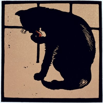 The Un-Common Cat, The Square Book of Animalsista, julkaistu alun perin 1900 (värilitho) tekijältä William Nicholson