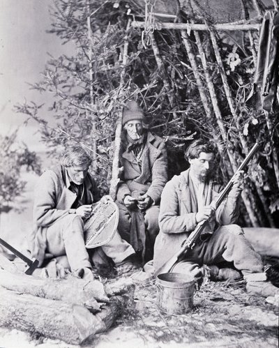 Trapperin elämä Kanadassa, kuva Nottman, noin 1890. tekijältä William Notman