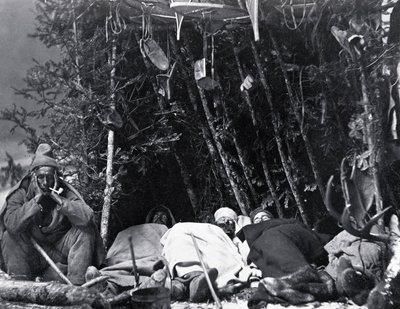 Trapperin elämä Kanadassa, kuva Nottman, noin 1890. tekijältä William Notman