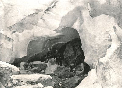 Kalliovuoret: jääluola Great Glacierissa, Mount Sir Donald, Kanada, 1895. tekijältä William Notman and Son