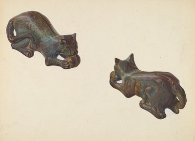 Cat and Ball Coin Bank, c. 1939. tekijältä William O. Fletcher