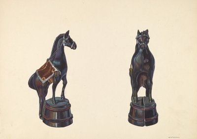 Horse on Barrel Bank, n. 1938. tekijältä William O. Fletcher