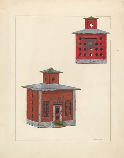 Red School House Bank, n. 1937. tekijältä William O. Fletcher