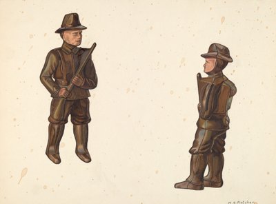 Sotilas Khaki Coin Bankissa, n. 1938. tekijältä William O. Fletcher
