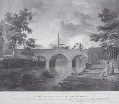 Akvedukti Bartonissa lähellä Manchesteria, 1793 tekijältä William Orme