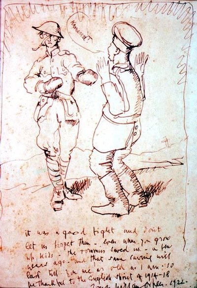 "Se oli hyvä taistelu... (piirustus) tekijältä William Orpen