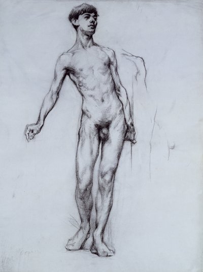 Alaston nuori mies (kynä paperille) tekijältä William Orpen