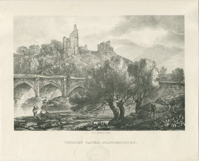 Tutbury Castle - South View: sinkografi ja [1800-luvun alku] tekijältä RC