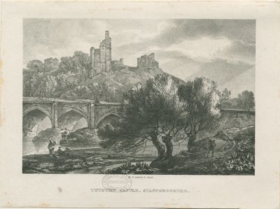 Tutbury Castle - South View: sinkografi ja [1800-luvun alku] tekijältä RC