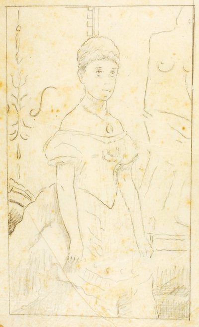 Nainen iltapuvussa ja Venus de Milon hahmo tekijältä William Page