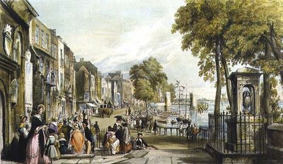 Chelsea Old Church ja Sir Hans Sloanen hauta (litho) tekijältä William Parrott