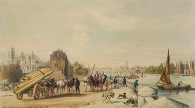 Millbank, Westminster, Lontoo, 1840. tekijältä William Parrott