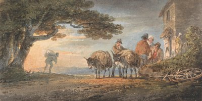 Drivers e Burros descansando em Sunsetfinnish tekijältä William Payne