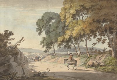 Näkymä Plymouthiin otettu Seven Trees, Exeter Road tekijältä William Payne