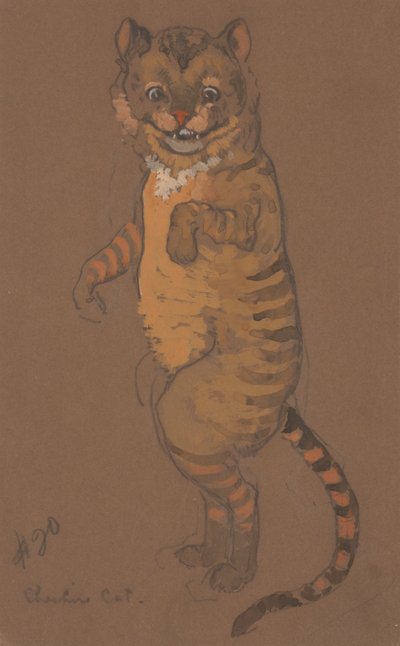 Cheshire Cat -asusuunnittelu Liisa Ihmemaassa, 1915. tekijältä William Penhallow Henderson