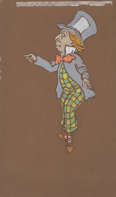 Hullu hatuntekijä (pukusuunnittelu elokuvaan Liisa ihmemaassa, 1915). tekijältä William Penhallow Henderson