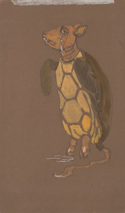 Mock Turtle (pukusuunnittelu elokuvaan Liisa Ihmemaassa, 1915). tekijältä William Penhallow Henderson