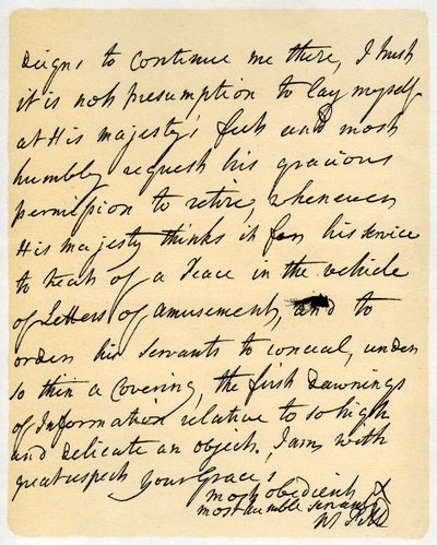 William Pittin kirje Newcastlen herttualle, Hayes, 23. lokakuuta 1759. tekijältä William Pitt