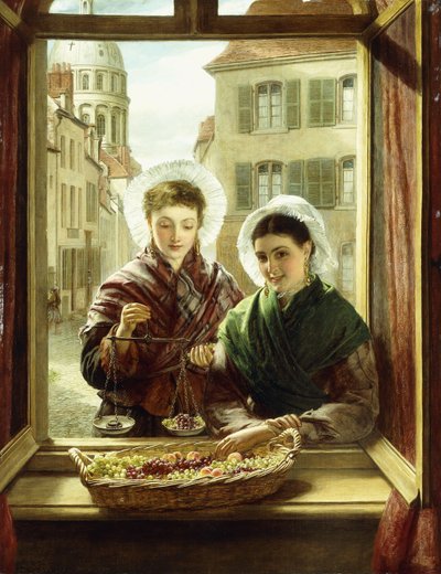 At My Window, Boulogne, 1872 tekijältä William Powell Frith