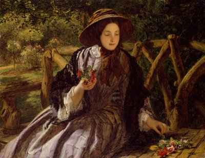 Puutarhan kukat luovat kukkakukkaa, 1855-1856. tekijältä William Powell Frith
