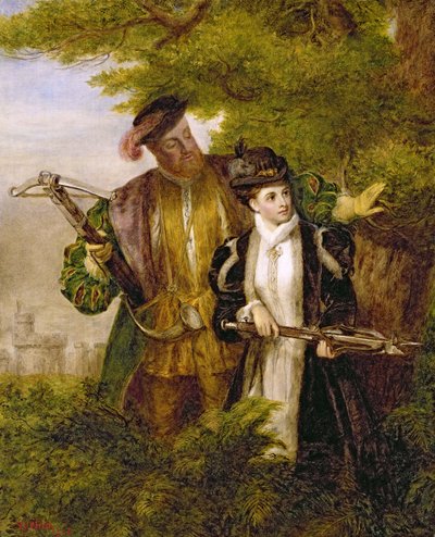 Kuningas Henry ja Anne Boleyn Hirvieläimet Windsorin metsässä, 1903 tekijältä William Powell Frith