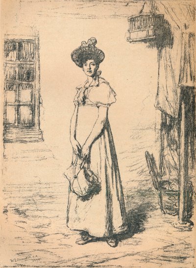Nuoren kotiäidin tutkimus, n. 1878. tekijältä William Quiller Orchardson