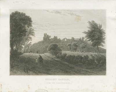 Dudley Castle: teräskaiverrus, nd [c1831] (tulostus) tekijältä William Radclyffe
