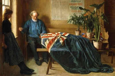 Preparation for Coronation Day, Chichester, n. 1902 (öljy kankaalle) tekijältä William Rainey
