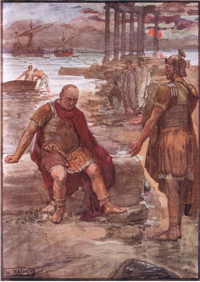 Karthagon raunioiden keskellä karkotettu Marius T C & E C Jack Ltd:n julkaisemasta Plutarch Livesista tekijältä William Rainey
