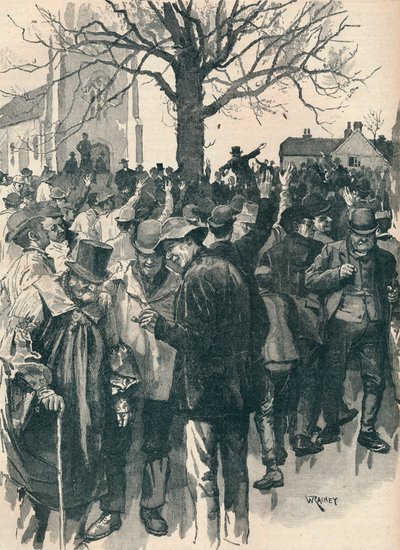 Warwickshiren maataloustyöläisten lakko: kokous Whitnashissa, 1872 1906 tekijältä William Rainey