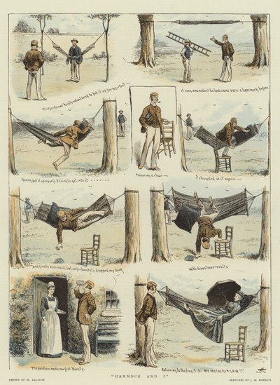 Riippumatto ja minä (chromolitho) tekijältä William Ralston
