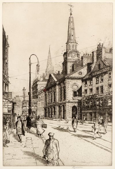 The Old Town House, Dundee, n. 1930 (etsaus) tekijältä William Renison