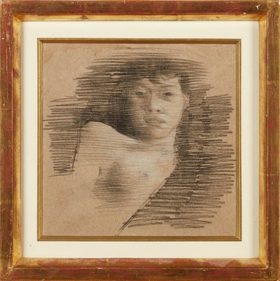 Tyttö Pariisissa (liitu ja valkoinen liitu) tekijältä William Rothenstein