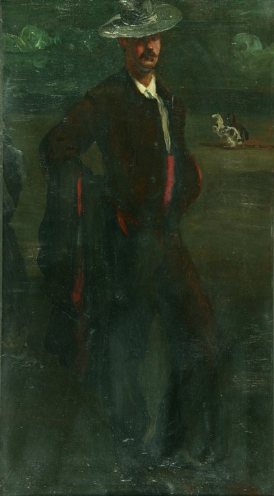 Ignatius Zuloaga härkätaistelijana, n. 1895 (öljy kankaalle) tekijältä William Rothenstein
