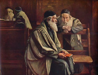 Juutalainen synagoga, Spitalfields, 1935 tekijältä William Rothenstein