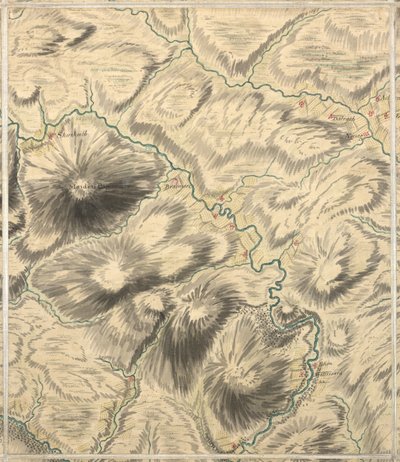 Dalnawhinny, Roy Military Survey of Scotland tekijältä William Roy