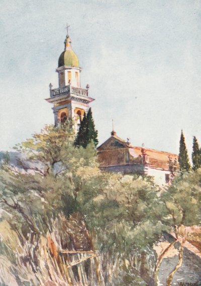 S Massimon kirkko, lähellä Rapalloa (värilitro) tekijältä William Scott