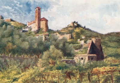 Vanhat muurit, Ventimiglia ja S Michele -kirkko (värilitro). tekijältä William Scott