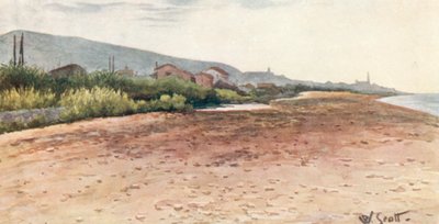 Rannalla, Bordighera, varhain aamulla (värilitra) tekijältä William Scott