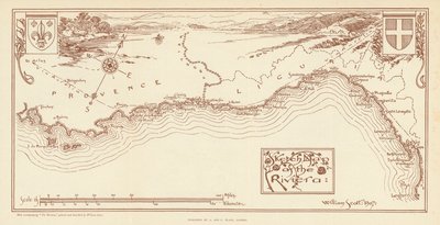 Rivieran karttapiirros (värilitro) tekijältä William Scott