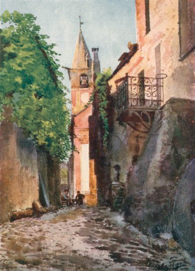 Katu Villanuovassa, lähellä Albengaa (värilitro). tekijältä William Scott