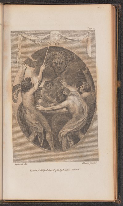 Kuvitus Canto I:lle tekijältä William Sharp after Thomas Stothard