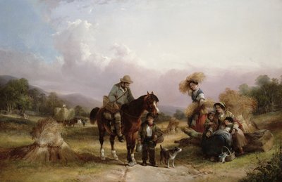 Harvesterit tervehtivät kahta matkustajaa tekijältä William Shayer