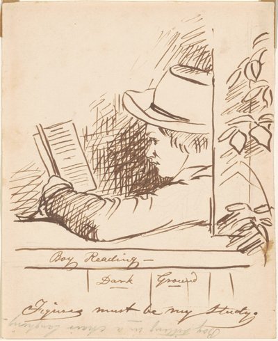 Poika Lukemassa tekijältä William Sidney Mount