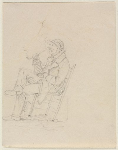 Mies polttaa piippua tekijältä William Sidney Mount
