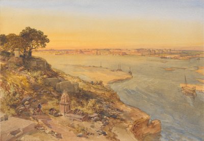 Allahabad, Jumnan oikealta rannalta katsottuna tekijältä William Simpson