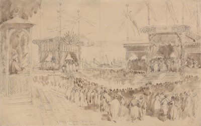 Suezin kanavan siunaus, 16. marraskuuta 1869 tekijältä William Simpson